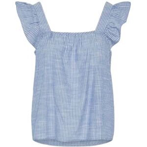 PIECES dam Pcapia Sl fyrkantig hals mm topp, Nautisk blå/ränder: ljus vit, XL PIECES dam Pcapia Sl fyrkantig hals mm topp, Nautisk blå/ränder: ljus vit, XL