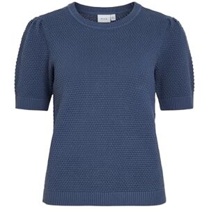 Vila Vidalo O-neck S/S stickad topp – Noos, Vintage Indigo, XS Vila Vidalo O-neck S/S stickad topp – Noos, Vintage Indigo, XS