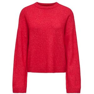 ONLY Onlsimoni L/S O-hals tröja KNT Noos, Äkta röd, XS ONLY Onlsimoni L/S O-hals tröja KNT Noos, Äkta röd, XS