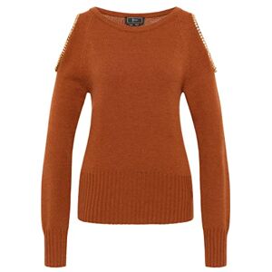 faina Stickad tröja dam 11025375, Mörkkamel, XS/S faina Stickad tröja dam 11025375, Mörkkamel, XS/S
