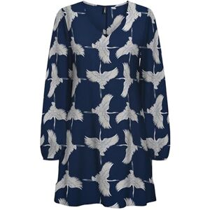 ONLY Onlnova Life Vis L/S Lucca Dress, Djup Blå, L Dam, Blått djup, L ONLY Onlnova Life Vis L/S Lucca Dress, Djup Blå, L Dam, Blått djup, L