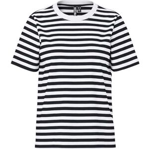 PIECES Damer Pcria Ss Tee Stripes Noos Bc T-shirt, Svart/ränder: ljus vit, L PIECES Damer Pcria Ss Tee Stripes Noos Bc T-shirt, Svart/ränder: ljus vit, L