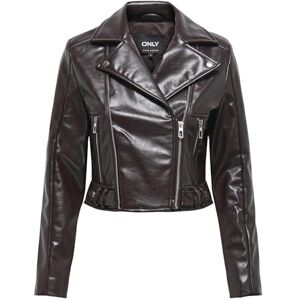 ONLY Onlkamilla patent axel biker Cc OTW, Choklad tårta, XS ONLY Onlkamilla patent axel biker Cc OTW, Choklad tårta, XS