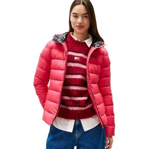 Tommy Jeans Dam TJW SLIM HOOD PRNT DOWN JCKT EXT DW0DW21617, röd, L, Röd (Vintage Cerise), L Tommy Jeans Dam TJW SLIM HOOD PRNT DOWN JCKT EXT DW0DW21617, röd, L, Röd (Vintage Cerise), L