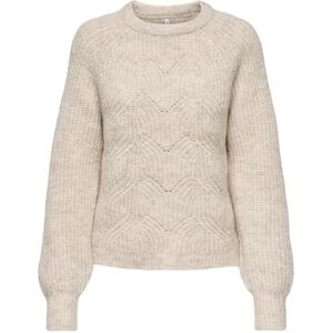 ONLY Onlgila Life Ls Structure O-Neck Bf KNT, Whitecap grå, S ONLY Onlgila Life Ls Structure O-Neck Bf KNT, Whitecap grå, S