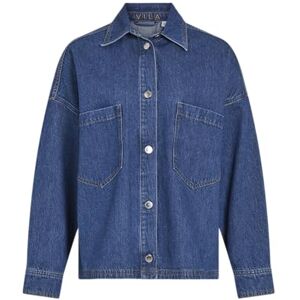 Vila dam Vicreek L/S denimskjorta, Mellanblå denim, 36 Vila dam Vicreek L/S denimskjorta, Mellanblå denim, 36