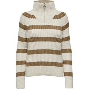 ONLY Dam ONLLEISE Freya LS Zip HIGH Neck KNT NOOS tröja, björk/ränder: W.Tannin Mel, XL, Birch/Stripes:w.tannin Mel, XL ONLY Dam ONLLEISE Freya LS Zip HIGH Neck KNT NOOS tröja, björk/ränder: W.Tannin Mel, XL, Birch/Stripes:w.tannin Mel, XL