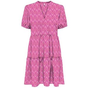 ONLY Onlnova Life Elite S/S Thea Dress AOP, Fuchsia lila, M ONLY Onlnova Life Elite S/S Thea Dress AOP, Fuchsia lila, M