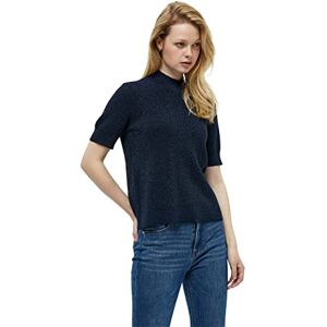 Peppercorn dam Haila Lurex t-shirt med hög hals, 1550 m marinblå melange, XS Peppercorn dam Haila Lurex t-shirt med hög hals, 1550 m marinblå melange, XS
