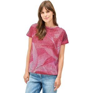 Cecil dam ombré burn-out T-shirt, Glaserad Apple Red, XL Cecil dam ombré burn-out T-shirt, Glaserad Apple Red, XL