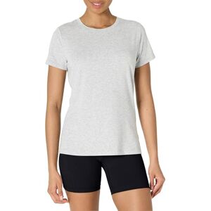 Amazon Essentials dam aktiv mjuk bomull normal passform rund hals kortärmad lätt yoga träning t-shirt, ljusgrå ljunga, L Amazon Essentials dam aktiv mjuk bomull normal passform rund hals kortärmad lätt yoga träning t-shirt, ljusgrå ljunga, L