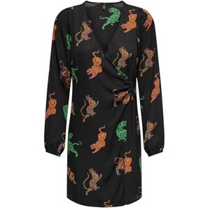 ONLY ONLALMA Life VIS L/S GINA Dress AOP, Black/Aop:586 Swirl Tiger, L ONLY ONLALMA Life VIS L/S GINA Dress AOP, Black/Aop:586 Swirl Tiger, L