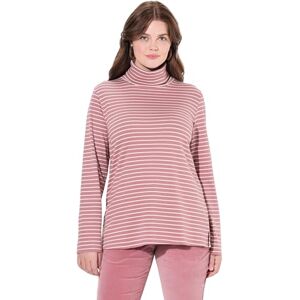 Ulla Popken damer stora storlekar överdimensionerade plus size skjorta, ribbad, smal, polotröja, långärmad, ekologisk bomull, Dämpad rosa, 46-48 Ulla Popken damer stora storlekar överdimensionerade plus size skjorta, ribbad, smal, polotröja, långärmad, ekologisk bomull, Dämpad rosa, 46-48