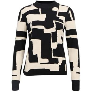 Object Objray L/S stickad tröja AOP Noos, svart, XS Object Objray L/S stickad tröja AOP Noos, svart, XS