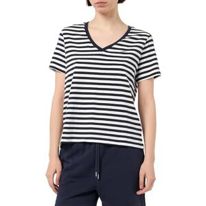 GANT REG Striped Shield V-hals T-shirt, Kvällsblå, XS GANT REG Striped Shield V-hals T-shirt, Kvällsblå, XS