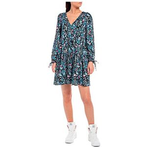 Replay Dam W9033 klänning, 010 Black/Azure/PINK, M, 010 svart/azure/rosa, M Replay Dam W9033 klänning, 010 Black/Azure/PINK, M, 010 svart/azure/rosa, M