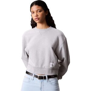 Calvin jeans dam A – CRPPD BDG LG SWT LV047C911G tröjor, grå (BC06 grå ljung), XL, Grå (Bc06 Grå Heather), XL Calvin jeans dam A – CRPPD BDG LG SWT LV047C911G tröjor, grå (BC06 grå ljung), XL, Grå (Bc06 Grå Heather), XL