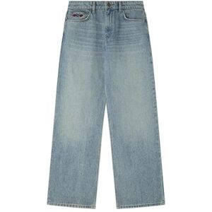 Springfield Skyldiga jeans med medelhög midja och breda ben, Blå, 32 lång Springfield Skyldiga jeans med medelhög midja och breda ben, Blå, 32 lång