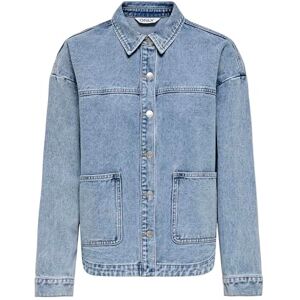 ONLY Onlferbie Ls DNM Shacket Gua Noos, Ljusblå denim, XL ONLY Onlferbie Ls DNM Shacket Gua Noos, Ljusblå denim, XL