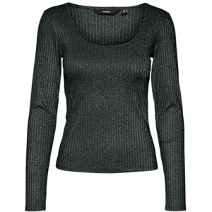 VERO MODA VMCORA LS TOP JRS Boo GA, Scarab/detalj: silver Lurex melange, L VERO MODA VMCORA LS TOP JRS Boo GA, Scarab/detalj: silver Lurex melange, L