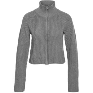 NOISY MAY Nmdara L/S stickad kofta med dragkedja FWD Noos, Medium grå melerad, XL NOISY MAY Nmdara L/S stickad kofta med dragkedja FWD Noos, Medium grå melerad, XL