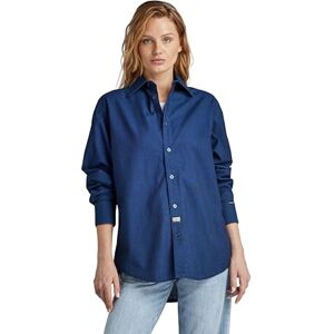 G-STAR Avslappnad denimskjorta ficklös långärmad, Blå (nötat D24563-d309-082), S G-STAR Avslappnad denimskjorta ficklös långärmad, Blå (nötat D24563-d309-082), S
