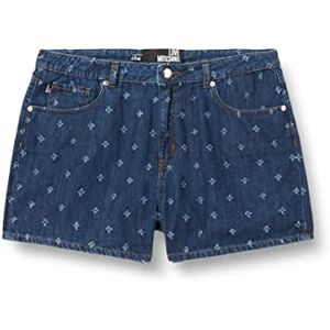 Love Moschino dam casual shorts, Mörkblå denim, 46 SE Love Moschino dam casual shorts, Mörkblå denim, 46 SE
