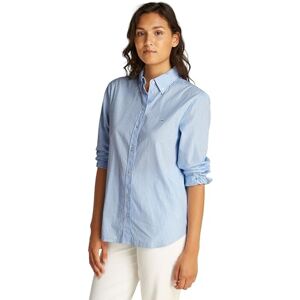 Tommy Jeans dam TJW REG PINSTRIPE POPLIN SKJORTA L/S skjorta, vit, XS, Vit (Sugarplum blå/randig), XS Tommy Jeans dam TJW REG PINSTRIPE POPLIN SKJORTA L/S skjorta, vit, XS, Vit (Sugarplum blå/randig), XS