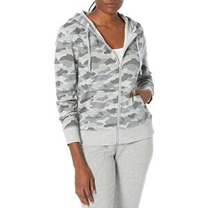 Amazon Essentials Women's Fleecehoodie i fransk frotté med full dragkedja (Finns i plusstorlek), Grå Kamouflage, XS Amazon Essentials Women's Fleecehoodie i fransk frotté med full dragkedja (Finns i plusstorlek), Grå Kamouflage, XS