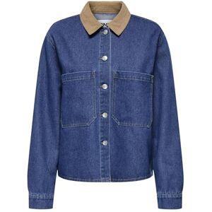 ONLY Onlcassie Cord Collar Ls Shirt DNM Sij, Mellanblå denim, M ONLY Onlcassie Cord Collar Ls Shirt DNM Sij, Mellanblå denim, M