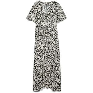 VERO MODA Vmalba Ss Calf Dress WVN Ga Noos, svart, S VERO MODA Vmalba Ss Calf Dress WVN Ga Noos, svart, S