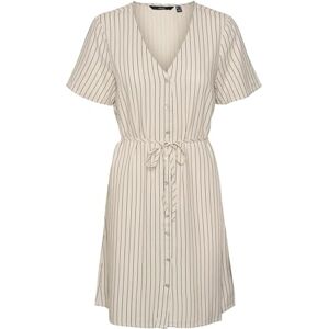 VERO MODA VMMYMILO SS V-hals klänning WVN GA NOOS, Silverfoder/ränder: anja obsidian, M VERO MODA VMMYMILO SS V-hals klänning WVN GA NOOS, Silverfoder/ränder: anja obsidian, M