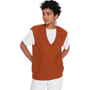 Trendyol Stickad tröja för kvinnor, detaljerad stickad tröja, Cinnamon, M, kanel, M Trendyol Stickad tröja för kvinnor, detaljerad stickad tröja, Cinnamon, M, kanel, M