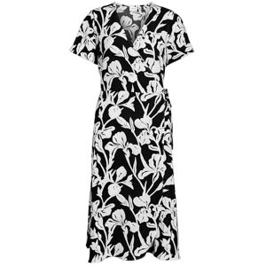 Vila Vilovie S/S Wrap midi klänning Noos klänning, Black/Aop: ellis, 38 Vila Vilovie S/S Wrap midi klänning Noos klänning, Black/Aop: ellis, 38