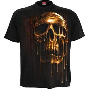 Spiral – droppande guld – t-shirt svart, Svart, M Spiral – droppande guld – t-shirt svart, Svart, M