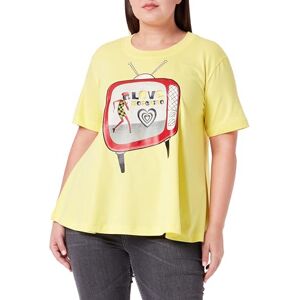 Love Moschino Kvinnors A-formad kortärmad t-shirt, gul, 42, GUL, 42 SE Love Moschino Kvinnors A-formad kortärmad t-shirt, gul, 42, GUL, 42 SE