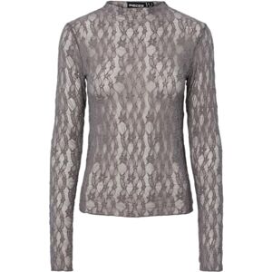 PIECES Pcjunilla Ls Lace Top WVN, December Sky, M PIECES Pcjunilla Ls Lace Top WVN, December Sky, M