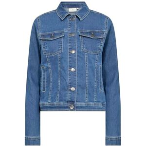 KAFFE Kvinnors casual långärmad vanlig passform KAvicky jeans jacka dam, M blå tvättad denim, 32 KAFFE Kvinnors casual långärmad vanlig passform KAvicky jeans jacka dam, M blå tvättad denim, 32