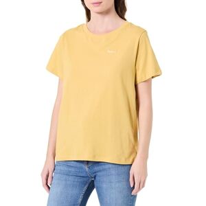 Pepe Jeans dam W Basic Logo T-shirt, Gul (ockra gul), M Pepe Jeans dam W Basic Logo T-shirt, Gul (ockra gul), M