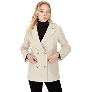 Trendyol Classic Coat – grå – dubbelbröstad, Greige, 16 Trendyol Classic Coat – grå – dubbelbröstad, Greige, 16