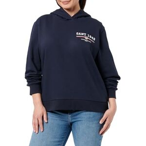 GANT REG Graphic Hoodie, Kvällsblå, XS GANT REG Graphic Hoodie, Kvällsblå, XS