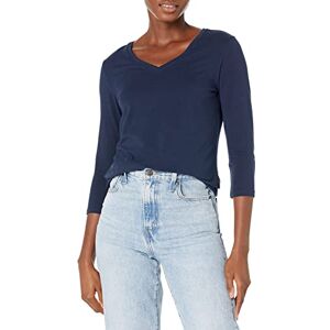 Amazon Essentials Women's V-ringad T-shirt klassisk passform med kvartsärmar (finns i plusstorlek), Marinblå, XL Amazon Essentials Women's V-ringad T-shirt klassisk passform med kvartsärmar (finns i plusstorlek), Marinblå, XL