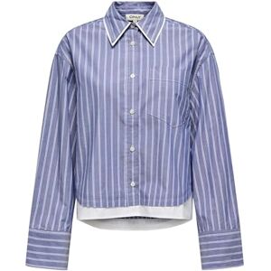 ONLY Onlblanca Life Ls Mix Shirt WVN, True Blue, S ONLY Onlblanca Life Ls Mix Shirt WVN, True Blue, S