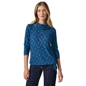 Cecil dam Fluffig skjorta med tryck, Aqua Melange, S Cecil dam Fluffig skjorta med tryck, Aqua Melange, S