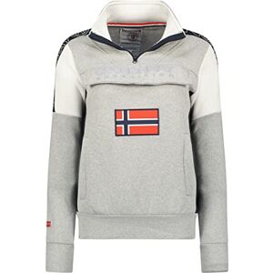 Geographical Norway Fagostino dam – huvtröja med kängurufickor – damtröja ledig långärmad varm tröja, Ljusgrå, XL Geographical Norway Fagostino dam – huvtröja med kängurufickor – damtröja ledig långärmad varm tröja, Ljusgrå, XL