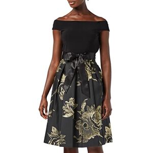 Gina Bacconi dam tröja och jacquard klänning Cocktail klänning dam, Svart/guld, 36 Gina Bacconi dam tröja och jacquard klänning Cocktail klänning dam, Svart/guld, 36