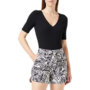 Vila dam Vipalomy Rw Tailored Shorts, Björk/blad: svarta blad, 38 SE Vila dam Vipalomy Rw Tailored Shorts, Björk/blad: svarta blad, 38 SE