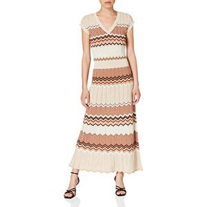 Morgan Dam rock Rayures Jacquard Rmjini fritidsklänning, Beige, S (Lång) Morgan Dam rock Rayures Jacquard Rmjini fritidsklänning, Beige, S (Lång)