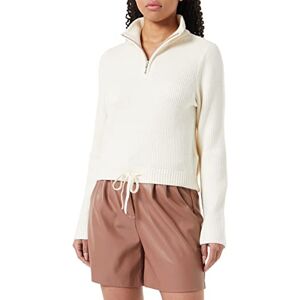 ONLY Onlfia Ls Zip Highneck KNT tröja, Whitecap grå/detalj: melerad, XS ONLY Onlfia Ls Zip Highneck KNT tröja, Whitecap grå/detalj: melerad, XS