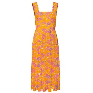 VERO MODA Dam Vmmenny Sl Smock Calf Dress WVN Ga klänning, Radiant gul/Aop: mille, S VERO MODA Dam Vmmenny Sl Smock Calf Dress WVN Ga klänning, Radiant gul/Aop: mille, S